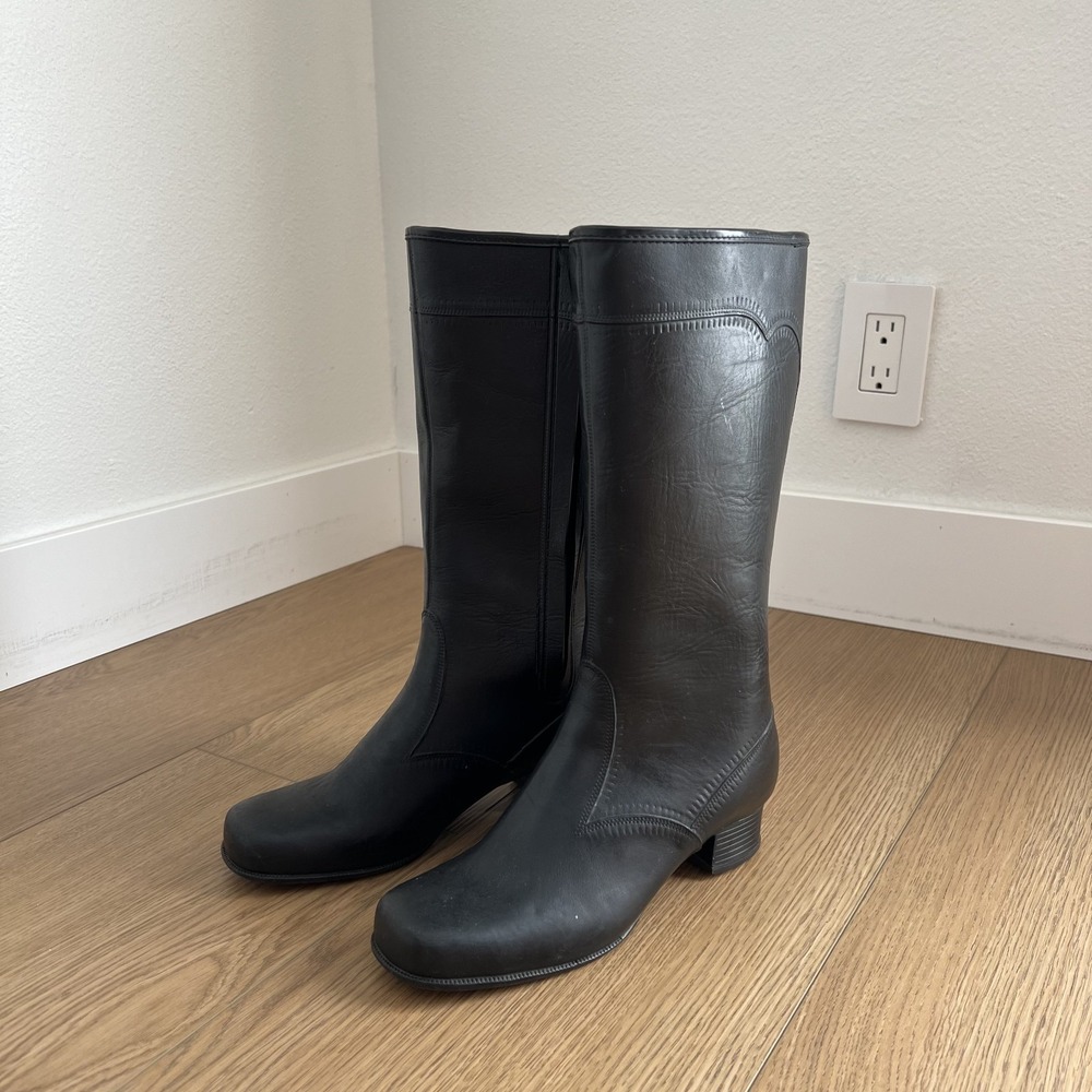 Vintage Sno Wings Black Waterproof Boots Snow Winter Retro Insulated Size 8